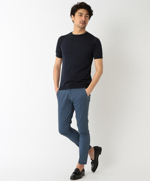 JOHN SMEDLEY ネイビー ショートスリーブ S JOHN SMEDLEY ネイビー ショートスリーブ S