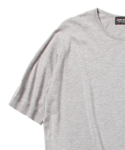 JOHN SMEDLEY(ジョンスメドレー)の「JOHN SMEDLEY / 30ゲージ ショートスリーブクルー(Tシャツ/カットソー・メンズ・シルバー/インディゴブルー/ネイビー・L/43/S/38/M/40)」の13枚目の写真