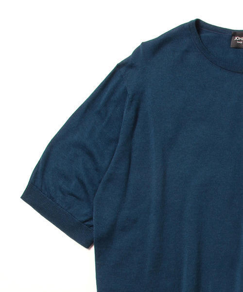 JOHN SMEDLEY(ジョンスメドレー)の「JOHN SMEDLEY / 30ゲージ ショートスリーブクルー(Tシャツ/カットソー・メンズ・シルバー/インディゴブルー/ネイビー・L/43/S/38/M/40)」の20枚目の写真