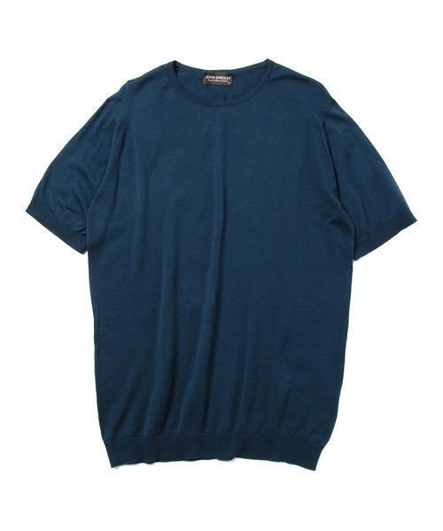 JOHN SMEDLEY(ジョンスメドレー)の「JOHN SMEDLEY / 30ゲージ ショートスリーブクルー(Tシャツ/カットソー・メンズ・シルバー/インディゴブルー/ネイビー・L/43/S/38/M/40)」の18枚目の写真
