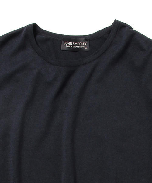 JOHN SMEDLEY(ジョンスメドレー)の「JOHN SMEDLEY / 30ゲージ ショートスリーブクルー(Tシャツ/カットソー・メンズ・シルバー/インディゴブルー/ネイビー・L/43/S/38/M/40)」の7枚目の写真
