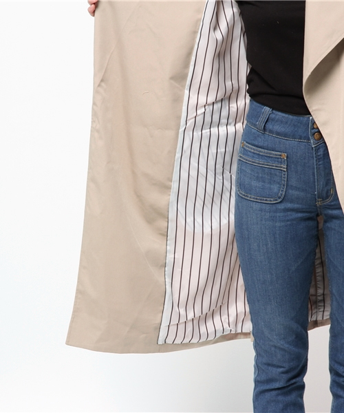 Re:EDIT（リエディ）の「ノースリーブトレンチコート/ジレンチ/テロンチ/スプリングコート[Re:EDIT/リエディ]（トレンチコート・レディース・ベージュ/ダークベージュ/ブラック/グレイッシュベージュ/カーキ・MEDIUM）」の13枚目の写真