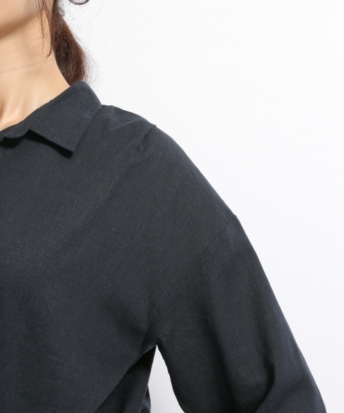 A part by（アパートバイ）の「LRシャツ*スカートセットアップ 729226 （ワンピース・レディース・ベージュ/ネイビー/レンガ・FREE）」の8枚目の写真