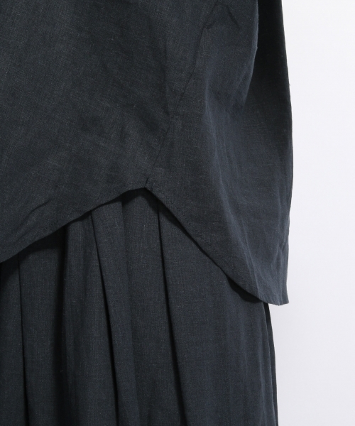 A part by（アパートバイ）の「LRシャツ*スカートセットアップ 729226 （ワンピース・レディース・ベージュ/ネイビー/レンガ・FREE）」の10枚目の写真