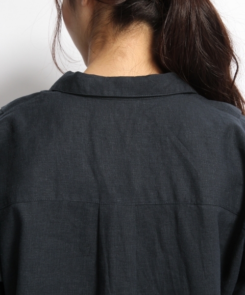 A part by（アパートバイ）の「LRシャツ*スカートセットアップ 729226 （ワンピース・レディース・ベージュ/ネイビー/レンガ・FREE）」の11枚目の写真