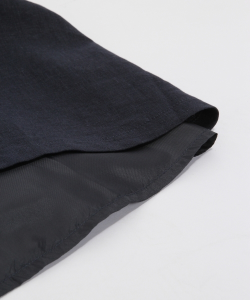 A part by（アパートバイ）の「LRシャツ*スカートセットアップ 729226 （ワンピース・レディース・ベージュ/ネイビー/レンガ・FREE）」の6枚目の写真