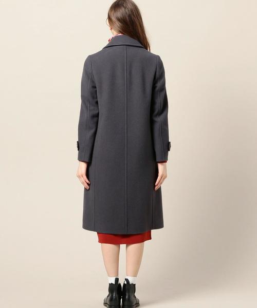 BEAUTY&YOUTH UNITED ARROWS(ビューティーアンドユースユナイテッドアローズ)の「BY ライトメルトン ロングPコート◆(ピーコート・レディース・ベージュ/ダークグレー・SMALL/MEDIUM)」の8枚目の写真