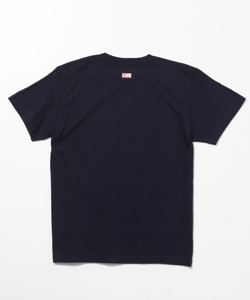 BLUE CHIP（ブルーチップ）の「LIFE LOGO Tee（Tシャツ/カットソー・メンズ・ネイビー/ホワイト・LARGE/SMALL/MEDIUM）」の4枚目の写真