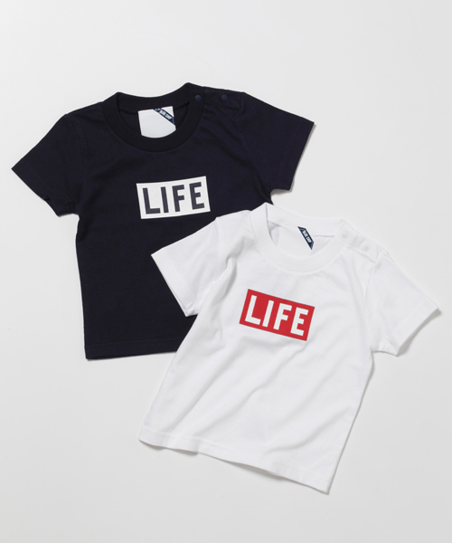 BLUE CHIP（ブルーチップ）の「LIFE LOGO Tee（Tシャツ/カットソー・メンズ・ネイビー/ホワイト・LARGE/SMALL/MEDIUM）」の5枚目の写真