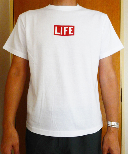 BLUE CHIP（ブルーチップ）の「LIFE LOGO Tee（Tシャツ/カットソー・メンズ・ネイビー/ホワイト・LARGE/SMALL/MEDIUM）」の6枚目の写真