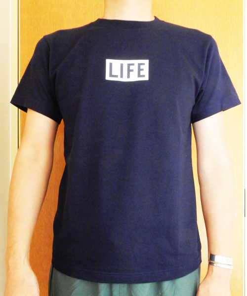 BLUE CHIP（ブルーチップ）の「LIFE LOGO Tee（Tシャツ/カットソー・メンズ・ネイビー/ホワイト・LARGE/SMALL/MEDIUM）」の8枚目の写真