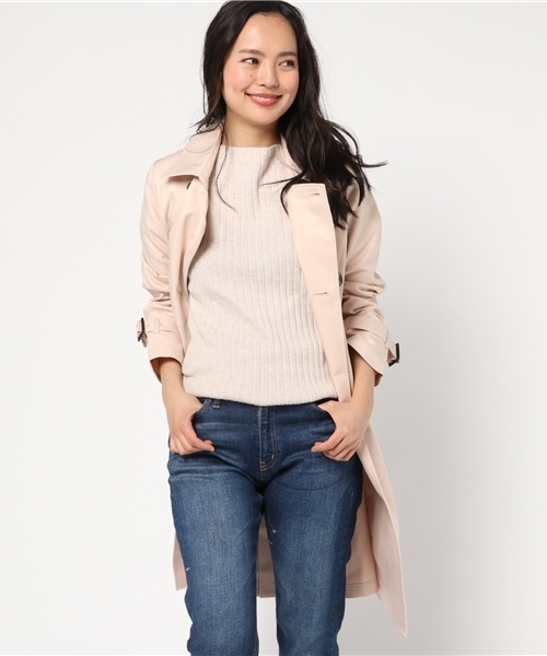 Honeys（ハニーズ）の「トレンチコート（トレンチコート・レディース・グレー/ピンク/ネイビー/ベージュ/ライトベージュ/ブラック・M/LL/L）」の6枚目の写真