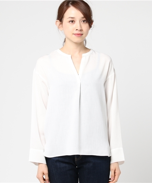 plage（プラージュ）の「ドライPL カラーレスブラウス◆（シャツ/ブラウス・レディース・ホワイト/ベージュ・FREE）」の3枚目の写真