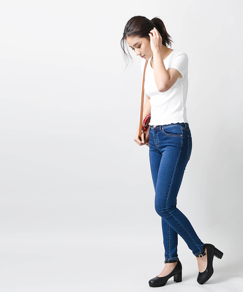 WEGO(ウィゴー)の「WEGO/2WAYショートTシャツ(Tシャツ/カットソー・レディース・ホワイト系その他5/ブラック/ピンク/オフホワイト/レッド/マスタード/その他1・FREE)」の15枚目の写真