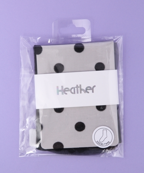 Heather（ヘザー）の「チュールソックス   766694（ソックス/靴下・レディース・ドット/ブラック/ヘザ－グレー/ダークブラウン/ベージュ系その他・FREE）」の17枚目の写真