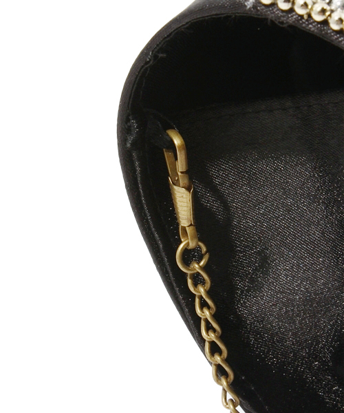 matelasse durer（マトラッセ デュレ）の「【matelasse durer】メタルビーズクラッチバッグ（クラッチバッグ・レディース・モカ/ブラック・00）」の5枚目の写真