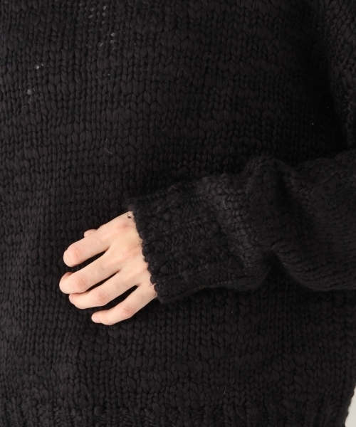 A part by（アパートバイ）の「3GスラブドロップハイネックニットPO 772735 （ニット/セーター・レディース・ブラック/オフホワイト/イエロー・FREE）」の9枚目の写真