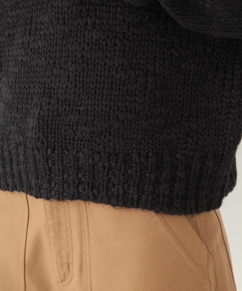 A part by（アパートバイ）の「3GスラブドロップハイネックニットPO 772735 （ニット/セーター・レディース・ブラック/オフホワイト/イエロー・FREE）」の10枚目の写真