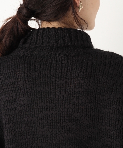 A part by（アパートバイ）の「3GスラブドロップハイネックニットPO 772735 （ニット/セーター・レディース・ブラック/オフホワイト/イエロー・FREE）」の11枚目の写真