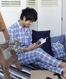 SHIPS Days | 【WEB限定】SHIPS Days: チェック パジャマ (BLUE)(ルームウェア/パジャマ)