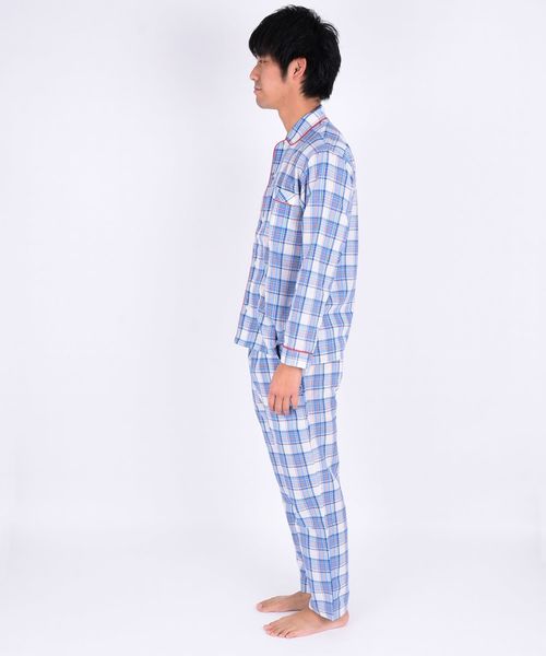 SHIPS Days（シップスデイズ）の「【WEB限定】SHIPS Days: チェック パジャマ (BLUE)（ルームウェア/パジャマ・メンズ・ブルー・S～Ｍ/M～Ｌ）」の12枚目の写真