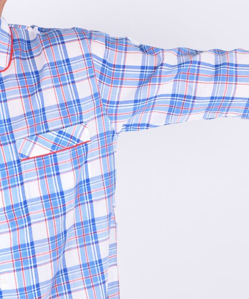 SHIPS Days（シップスデイズ）の「【WEB限定】SHIPS Days: チェック パジャマ (BLUE)（ルームウェア/パジャマ・メンズ・ブルー・S～Ｍ/M～Ｌ）」の10枚目の写真