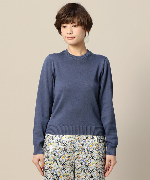 BEAUTY&YOUTH UNITED ARROWS(ビューティーアンドユースユナイテッドアローズ)の「BY 7ゲージコットンクルーネックニットプルオーバー ◆(ニット/セーター・レディース・ベージュ/ピンク/レッド/ネイビー・FREE)」の6枚目の写真