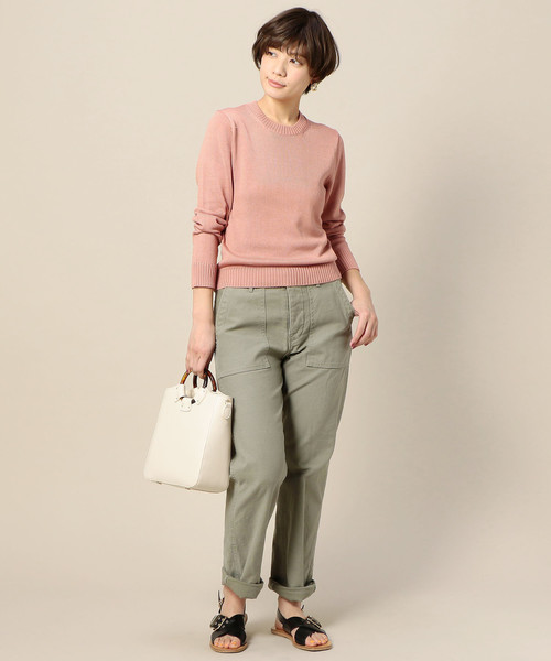 BEAUTY&YOUTH UNITED ARROWS(ビューティーアンドユースユナイテッドアローズ)の「BY 7ゲージコットンクルーネックニットプルオーバー ◆(ニット/セーター・レディース・ベージュ/ピンク/レッド/ネイビー・FREE)」の16枚目の写真