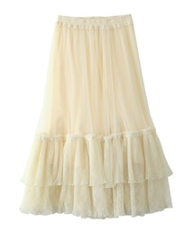 axes femme | レース切替ティアードスカート(スカート)