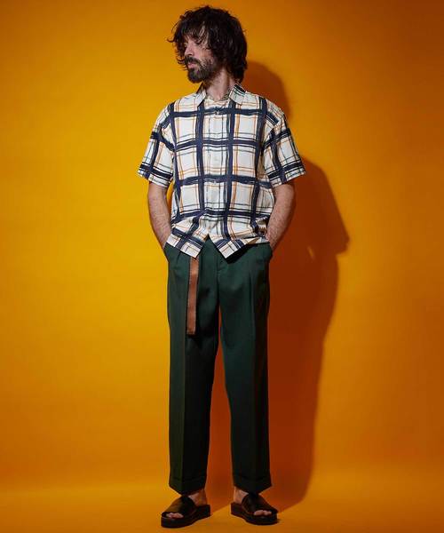 UNITED TOKYO（ユナイテッドトウキョウ）の「ビッグチェックショートスリーブシャツ（シャツ/ブラウス・メンズ・ブラウン/オレンジ・1/2/3）」の9枚目の写真