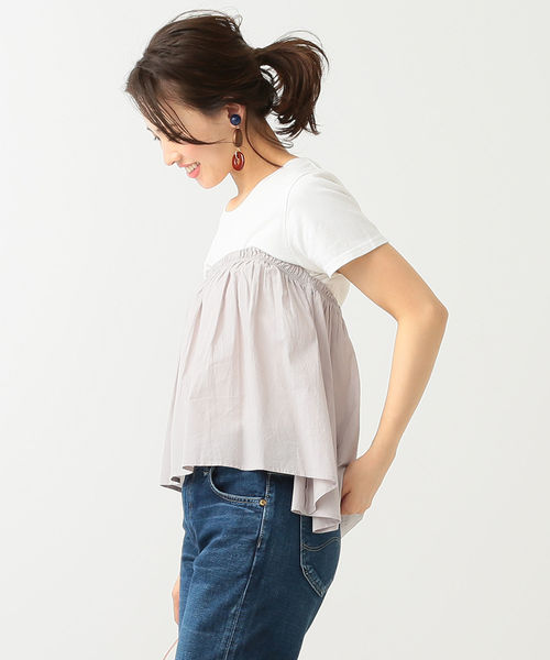B:MING by BEAMS（ビーミングバイビームス）の「ビーミング by ビームス / ペプラム Tシャツ ② 18SS（Tシャツ/カットソー・レディース・グリーン系その他/ホワイト/ブラック/ライトグレー・ONE SIZE）」の5枚目の写真