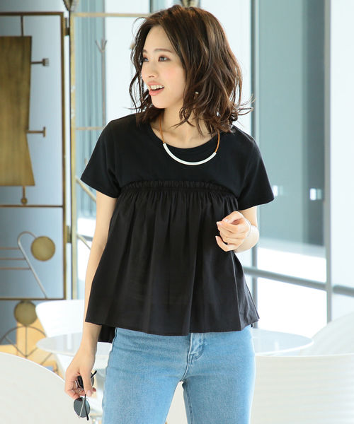 B:MING by BEAMS（ビーミングバイビームス）の「ビーミング by ビームス / ペプラム Tシャツ ② 18SS（Tシャツ/カットソー・レディース・グリーン系その他/ホワイト/ブラック/ライトグレー・ONE SIZE）」の7枚目の写真