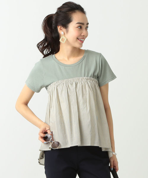 B:MING by BEAMS（ビーミングバイビームス）の「ビーミング by ビームス / ペプラム Tシャツ ② 18SS（Tシャツ/カットソー・レディース・グリーン系その他/ホワイト/ブラック/ライトグレー・ONE SIZE）」の8枚目の写真