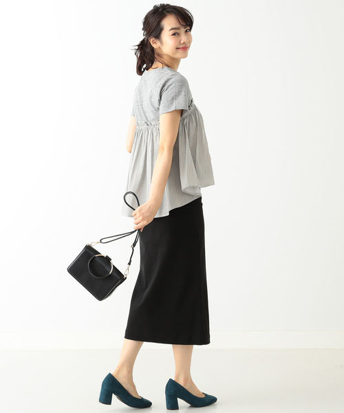 B:MING by BEAMS（ビーミングバイビームス）の「ビーミング by ビームス / ペプラム Tシャツ ② 18SS（Tシャツ/カットソー・レディース・グリーン系その他/ホワイト/ブラック/ライトグレー・ONE SIZE）」の9枚目の写真