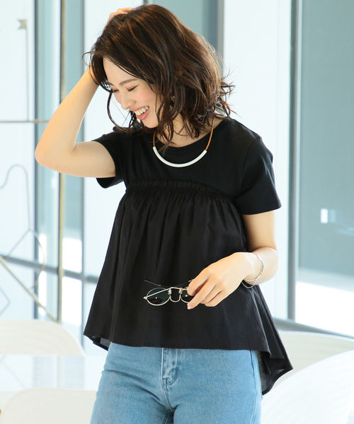 B:MING by BEAMS（ビーミングバイビームス）の「ビーミング by ビームス / ペプラム Tシャツ ② 18SS（Tシャツ/カットソー・レディース・グリーン系その他/ホワイト/ブラック/ライトグレー・ONE SIZE）」の10枚目の写真