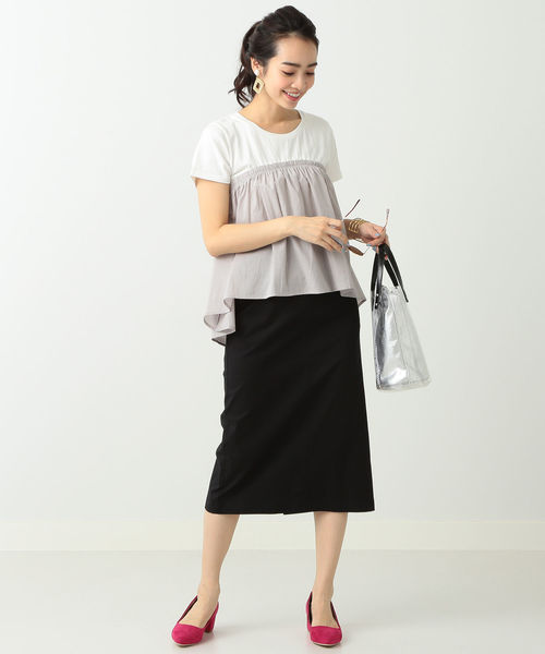 B:MING by BEAMS（ビーミングバイビームス）の「ビーミング by ビームス / ペプラム Tシャツ ② 18SS（Tシャツ/カットソー・レディース・グリーン系その他/ホワイト/ブラック/ライトグレー・ONE SIZE）」の16枚目の写真