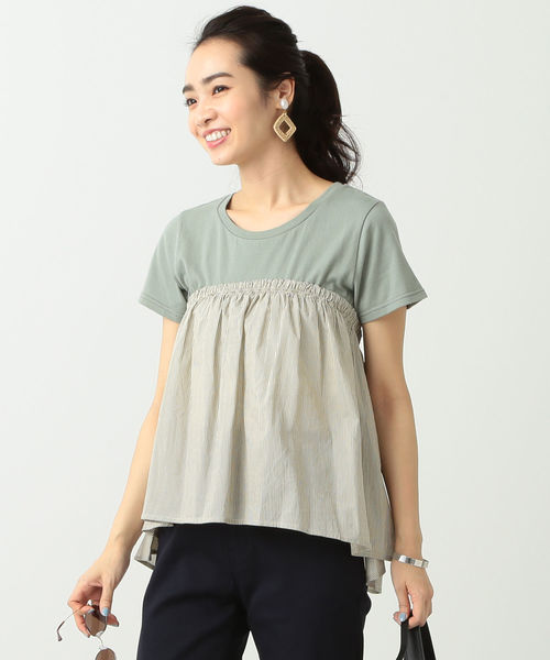B:MING by BEAMS（ビーミングバイビームス）の「ビーミング by ビームス / ペプラム Tシャツ ② 18SS（Tシャツ/カットソー・レディース・グリーン系その他/ホワイト/ブラック/ライトグレー・ONE SIZE）」の21枚目の写真