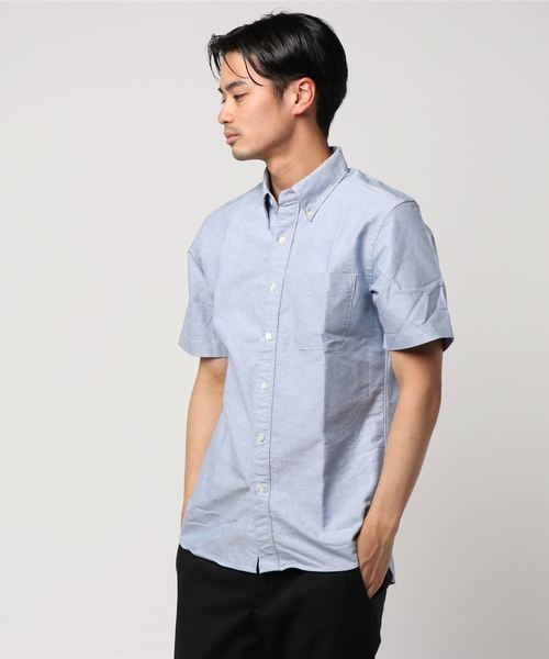 SONTAKU(ソンタク)の「SONTAKU/ソンタク 洗いざらしオックスフォード半袖BDシャツ(シャツ/ブラウス・メンズ・ホワイト/サックスブルー/ネイビー・SMALL/MEDIUM/LARGE/X-LARGE)」の8枚目の写真