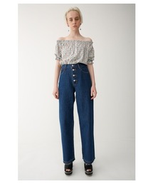 MOUSSY | FRONT BUTTON WIDE DENIM(デニムパンツ)