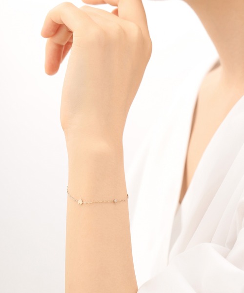 ESTELLE（エステール）の「K10 イエローゴールド ハート ステーション 2way ブレスレット ESTELLE/エステール ZOZOTOWN限定（ブレスレット・レディース・イエローゴールド・18cm）」の12枚目の写真
