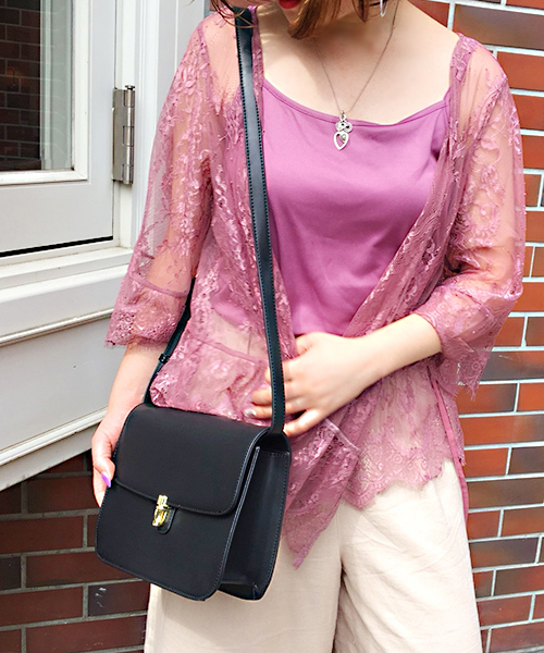 apres jour（アプレジュール）の「スクエアショルダーバッグ（ショルダーバッグ・レディース・ブラック/ダークブラウン/ベージュ・FREE）」の5枚目の写真