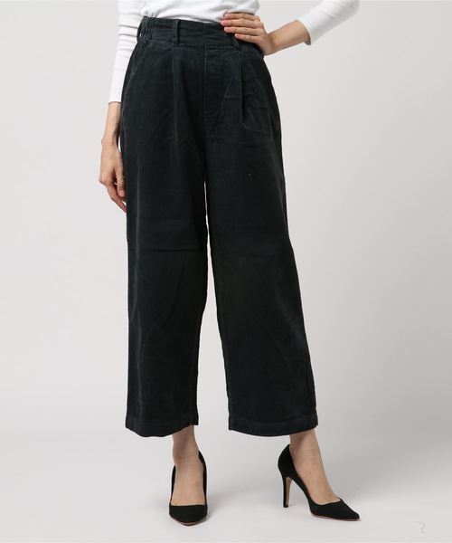 koe（コエ）の「・USAコットンコーデュロイワイドパンツ ●（その他パンツ・レディース・チャコールグレー/ブラック/ベージュ/グレー/テラコッタ・S/M/L）」の2枚目の写真