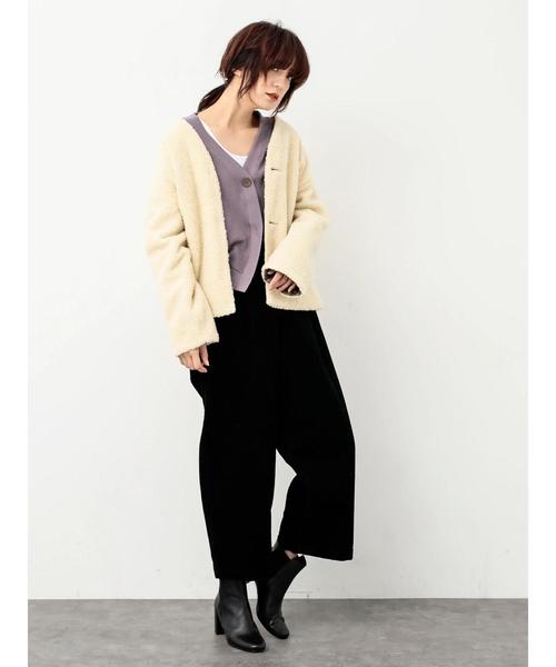 koe（コエ）の「・USAコットンコーデュロイワイドパンツ ●（その他パンツ・レディース・チャコールグレー/ブラック/ベージュ/グレー/テラコッタ・S/M/L）」の12枚目の写真