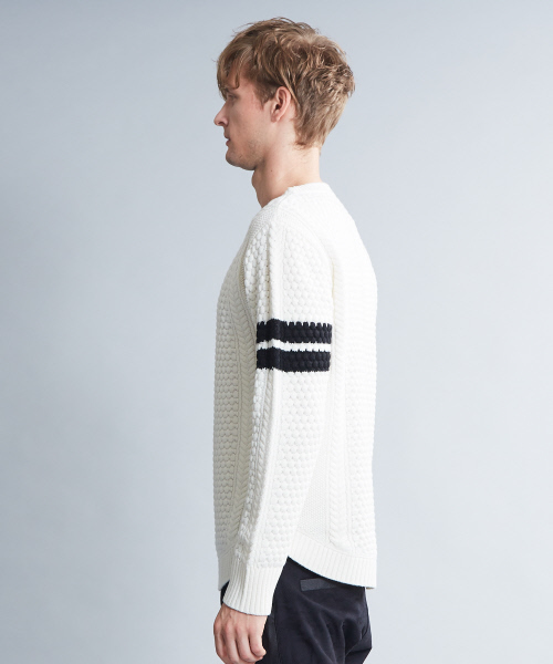 5351 POUR LES HOMMES（ゴーサンゴーイチプールオム）の「ポップコーンカノコクルーネックニット（ニット/セーター・メンズ・ブラック/オフホワイト/ブルー・44/46/48）」の5枚目の写真