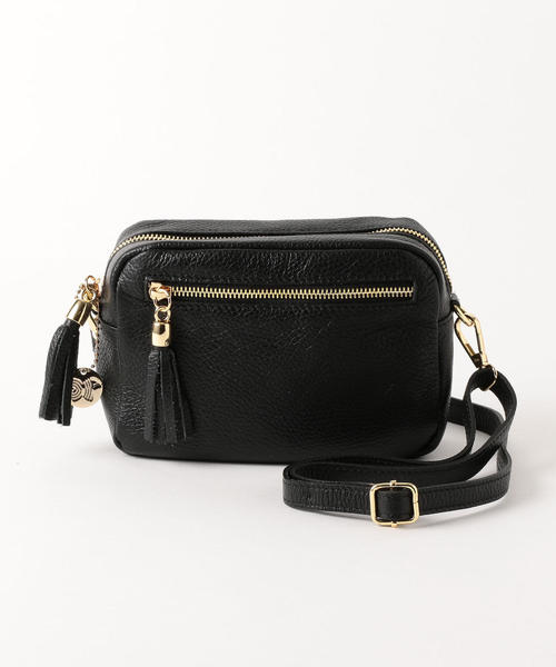 THE STATION STORE(ザ ステーション ストア)の「<LAURA DI MAGGIO>L ミニジップ ショルダーバッグ(ショルダーバッグ・レディース・ブラック/シルバー・FREE)」の2枚目の写真