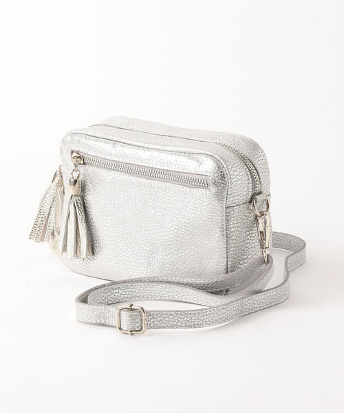 THE STATION STORE(ザ ステーション ストア)の「<LAURA DI MAGGIO>L ミニジップ ショルダーバッグ(ショルダーバッグ・レディース・ブラック/シルバー・FREE)」の3枚目の写真