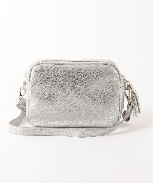 THE STATION STORE(ザ ステーション ストア)の「<LAURA DI MAGGIO>L ミニジップ ショルダーバッグ(ショルダーバッグ・レディース・ブラック/シルバー・FREE)」の4枚目の写真