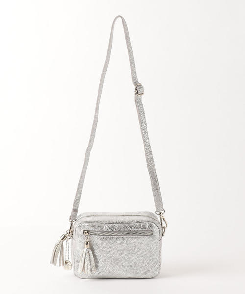 THE STATION STORE(ザ ステーション ストア)の「<LAURA DI MAGGIO>L ミニジップ ショルダーバッグ(ショルダーバッグ・レディース・ブラック/シルバー・FREE)」の5枚目の写真