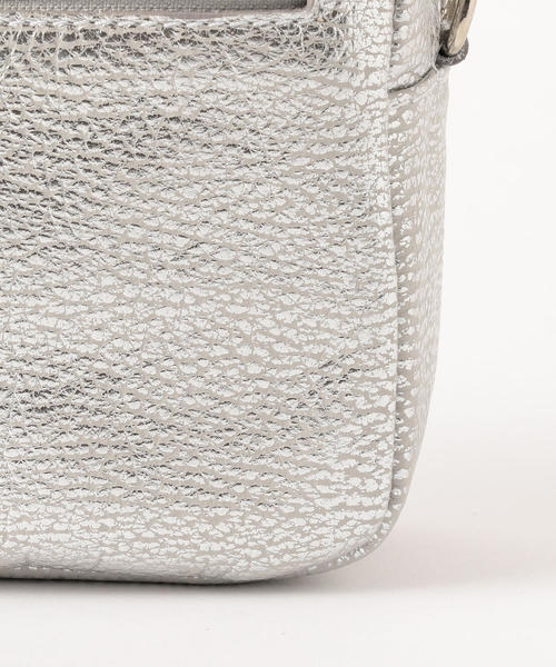 THE STATION STORE(ザ ステーション ストア)の「<LAURA DI MAGGIO>L ミニジップ ショルダーバッグ(ショルダーバッグ・レディース・ブラック/シルバー・FREE)」の8枚目の写真