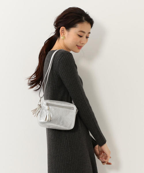 THE STATION STORE(ザ ステーション ストア)の「<LAURA DI MAGGIO>L ミニジップ ショルダーバッグ(ショルダーバッグ・レディース・ブラック/シルバー・FREE)」の14枚目の写真